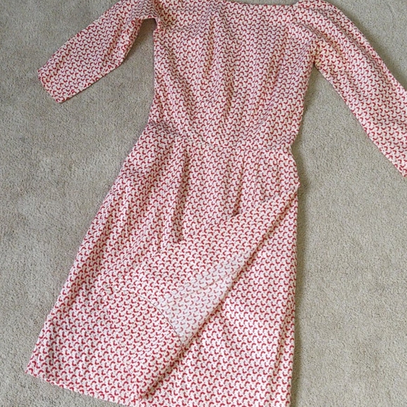 Vintage rooster print homemade cotton dress - Picture 4 of 5